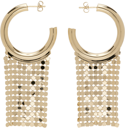 Rabanne Pixel Hoop Earrings In Gold