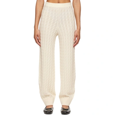 Totême Off-white Cashmere Cable Knit Lounge Pants