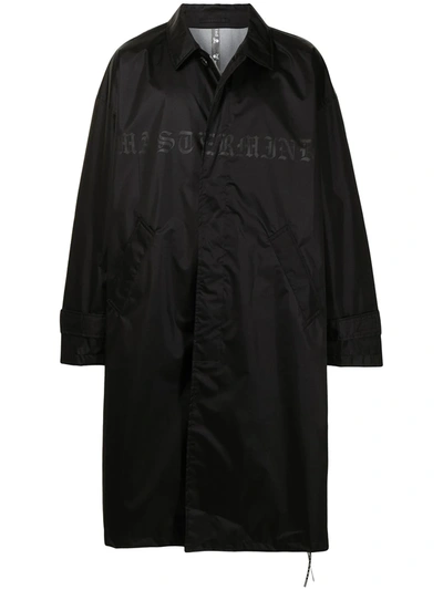Mastermind Japan Oversized Logo-print Raincoat In Black