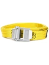 Off-white Mini 2.0 Industrial Belt Silver-tone Buckle Fastening In Yellow