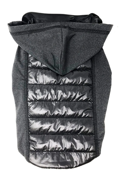 Pet Life 'apex' Lightweight Hybrid 4-season Stretch & Quick-dry Dog Coat W/ Pop Out Hood In Black