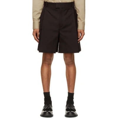 Bottega Veneta Brown Double Sanded Shorts In 2113 Fondant