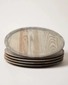 Farmhouse Pottery Crafted Wooden Charger In Grey