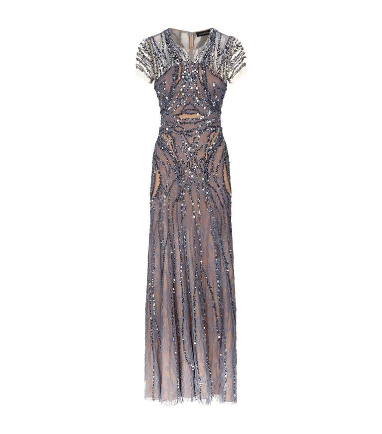Jenny Packham Sequin Lace Gown | ModeSens