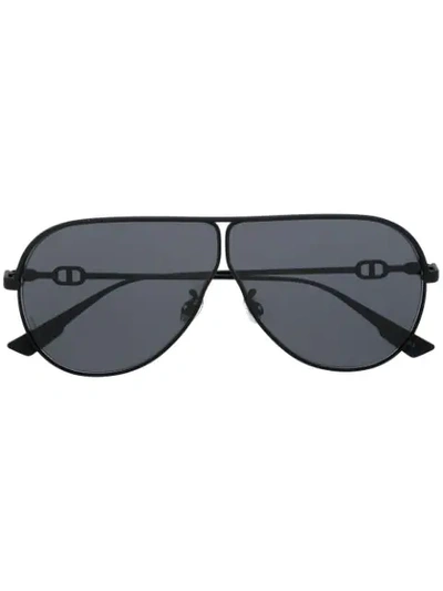 Dior Camp Aviator-frame Sunglasses In Black