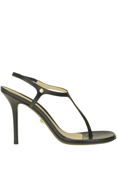 Alevì Roxi Leather Sandals In Black