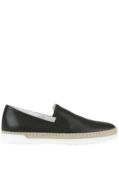 Tod's Leather Slip-on In Black