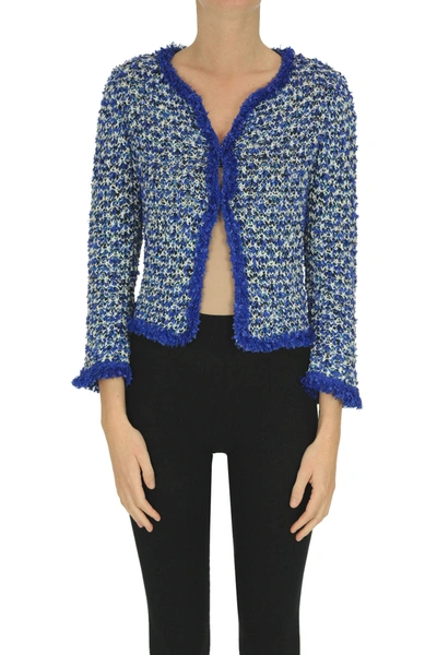 Charlott Chanel Style Cardigan Jacket In Blue