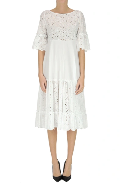 D-exterior Sangallo Lace Dress In White