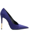 Balmain Agnes Suede Pumps In Blue