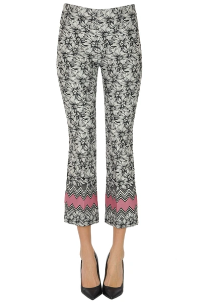 D-exterior Jaquard Trousers In Multicoloured