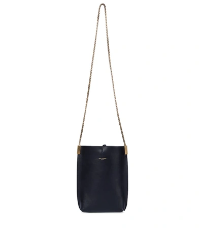 Saint Laurent Suzanne Mini Leather Bucket Bag In Black