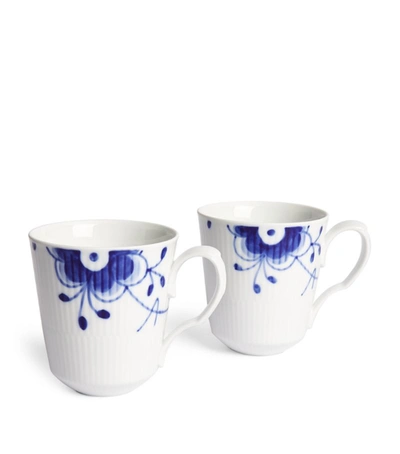 Royal Copenhagen Blue Fluted Mega Mug Set Of 2 In Nocolor