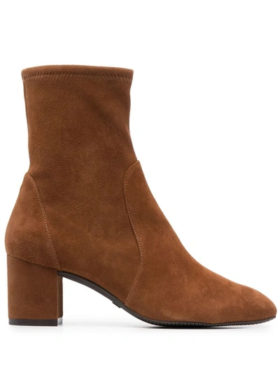 Stuart Weitzman Yuliana 60mm Ankle Boots In Brown