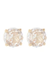 Kate Spade Round Cz Stud Earrings In Clear/gold