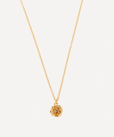 Alex Monroe Gold-plated Rosa Damasca Pendant Necklace