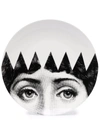 Fornasetti Piatto Tema E Variazioni 62 Wall Plate In White/black