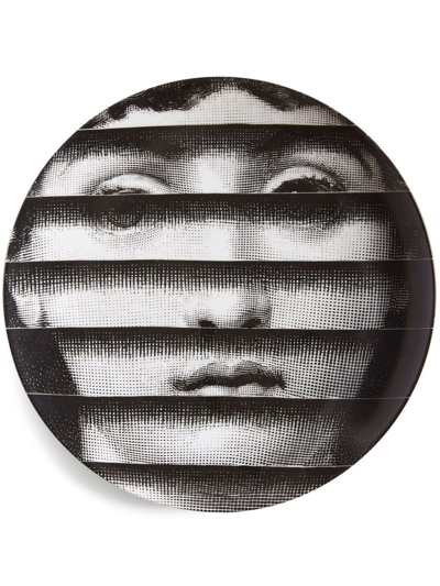 Fornasetti Wall Plate Tema E Variazioni N.126 In White/black