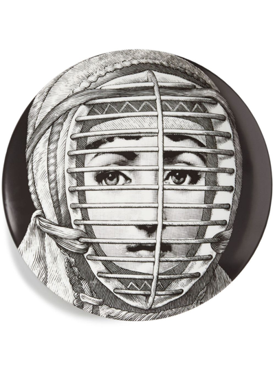 Fornasetti Wall Plate Tema E Variazioni N.290 In White/black