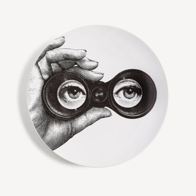 Fornasetti Wall Plate Tema E Variazioni N.371 In White/black