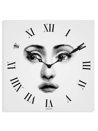 Fornasetti Orologio Teme E Variazioni 364 Wall Clock In White/black