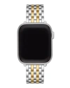 Michele Apple Watch Two Tone 18k Gold Plated Stainless Steel Interchangeable Bracelet, 38-42mm In Silver/gold