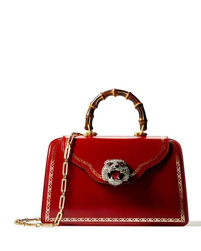 Gucci Red Mini Gatto Swarovski Tiger Bag In 6361 Red | ModeSens
