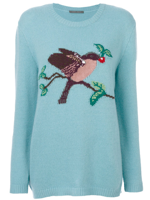 Alberta Ferretti Bird Patterned Jumper | ModeSens