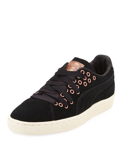 Puma Women's Xl Lace Vr Suede Lace Up Sneakers In Black