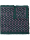 Gucci Gg Jacquard Monogram Scarf In Green