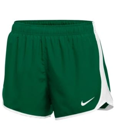 Nike Dry Tempo Team Running Shorts In Dark Green/white