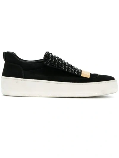 Sergio Rossi Studded Blair Sneakers In Black-white