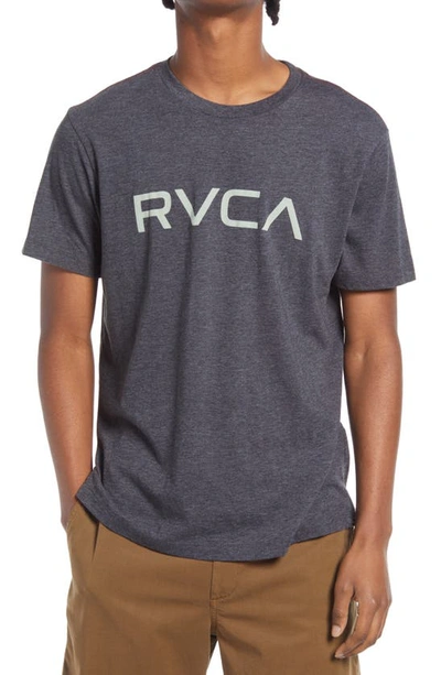Rvca Logo T-shirt In Black/ Green