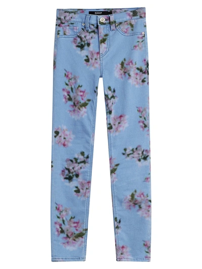 Hudson Barbara Super Skinny Ankle Jeans In Blurred Floral In Blurred Floral