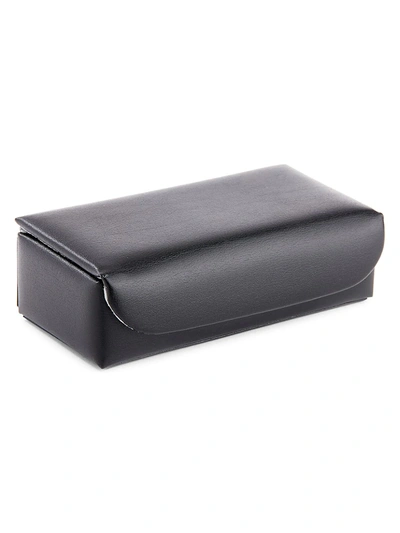 Royce New York Leather Suede Lined Cufflink Case In Black