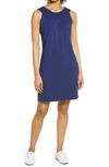 Tommy Bahama Embroidered Neck Dress In Island Navy