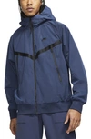 Nike Men's  Sportswear Premium Essentials Unlined Hooded Windrunner Jacket In Midnight Navy/black/black