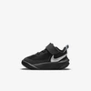 Nike Team Hustle D 10 Baby/toddler Shoes In Black/metallic Silver-volt-white