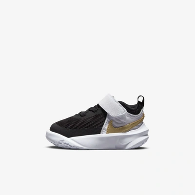 Nike Team Hustle D 10 Baby/toddler Shoes In Black/gold/photon