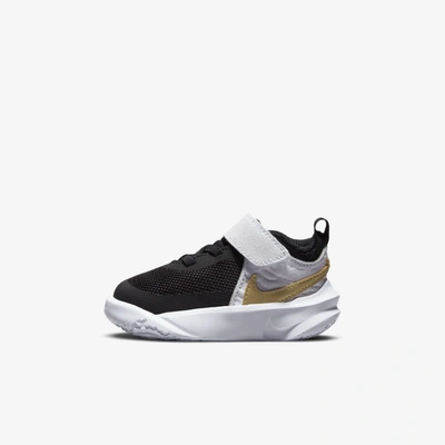 Nike Kids' Team Hustle D 10 Baby/toddler Shoes In Black/gold/photon