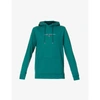 Tommy Hilfiger Mens Green Essential Logo-embroidered Cotton Hoody S In Verdone