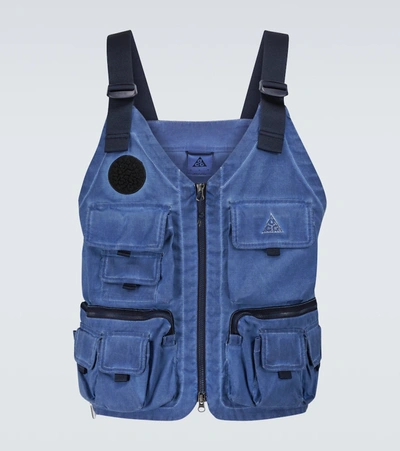Nike Watchman Peak Four-pocket Vest In Blue Void