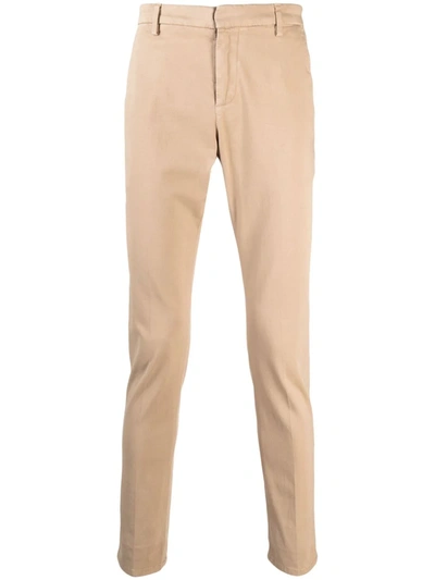 Dondup Cropped Slim-fit Chinos In Neutrals