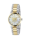 Gucci Ya1265012 G-timeless 18ct Yellow Gold-plated Stainless-steel And Mother-of-pearl Watch In Two Tone  / Gold / Gold Tone / Mop / Mother Of Pearl / Yellow