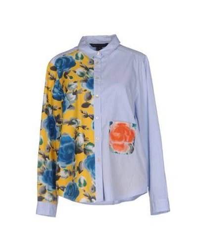 Marc By Marc Jacobs Floral Shirts & Blouses In Sky Blue