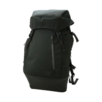 Porter-yoshida & Co Logo Patch Buckled Backpack In Black