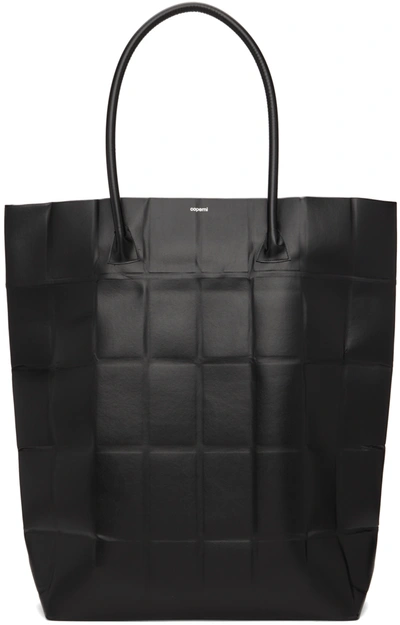 Coperni Flou Mecanique Leather Tote Bag In Black