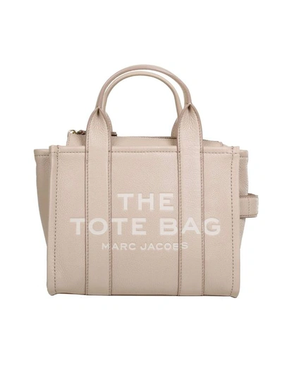 Marc Jacobs The Traveler Tote Mini Handbag In Leather In Beige
