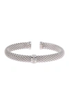 Meshmerise 18k Gold Vermeil Diamond Bangle In White