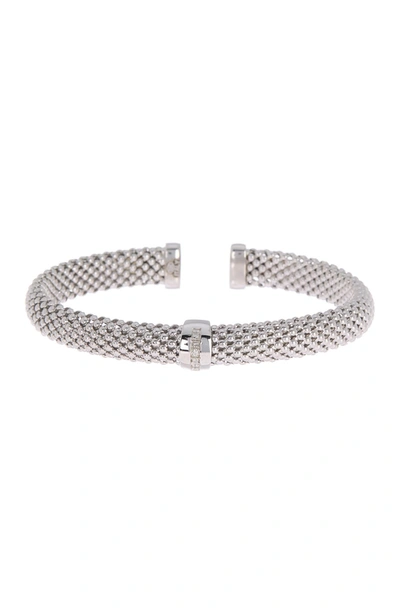 Meshmerise 18k Gold Vermeil Diamond Bangle In White